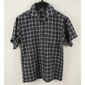 Vintage 80s/90s Solo Semore Retro Open Collar Skate Camp Shirt Men's Large‎ Blue